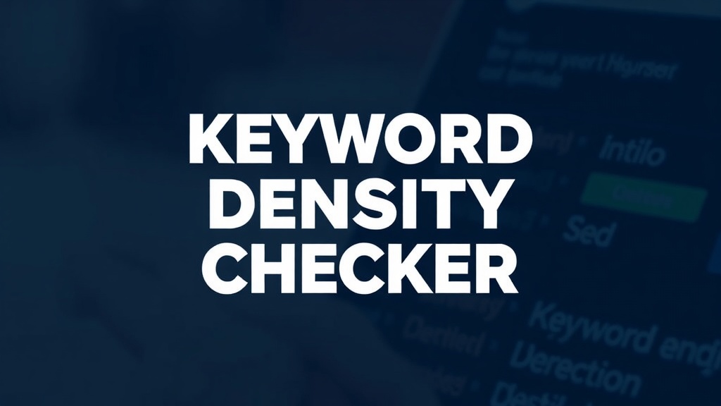 Forstå og Optimer Din SEO med Keyword Density Checker Værktøjer - Illustration