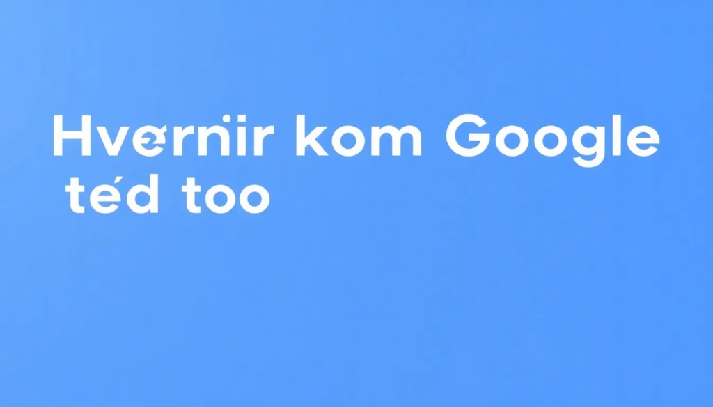 Hvornår kom Google til Danmark En Rejse Gennem Teknologiens Tidslinje - Illustration