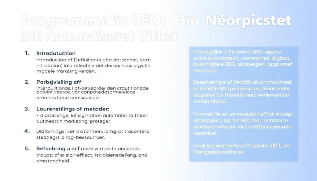 Programmatic SEO Din Nøgle til Automatiseret Vækst - Illustration