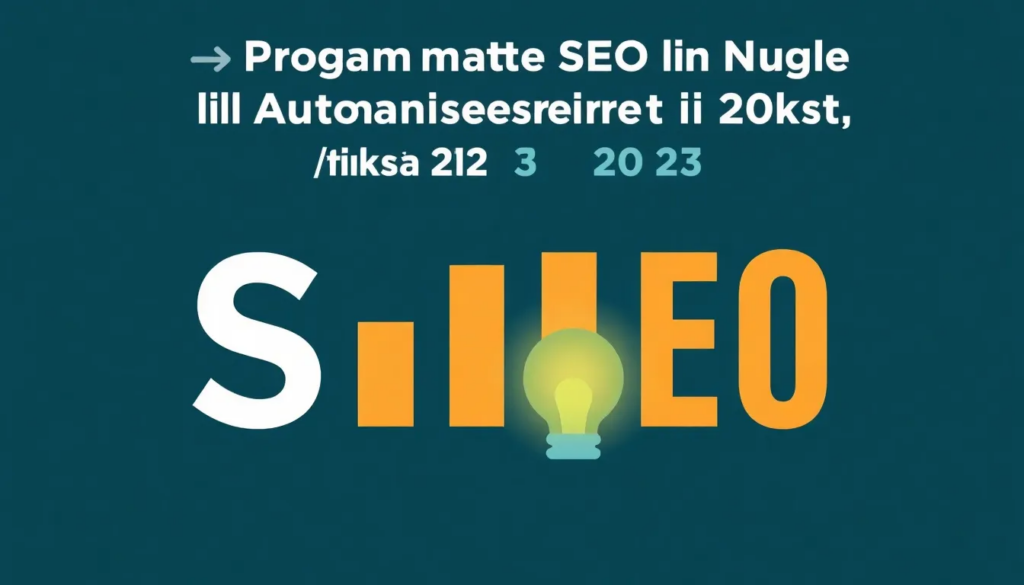 Programmatic SEO Din Nøgle til Automatiseret Vækst i 2023 - Illustration