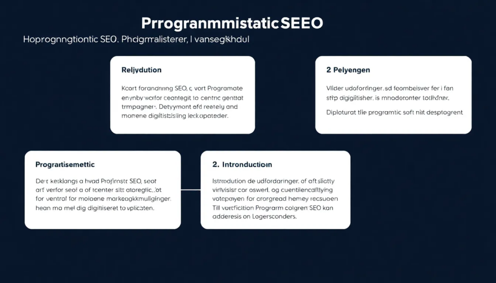 Programmatic SEO Din Nøgle til Automatiseret Vækst - Illustration