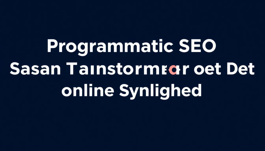 Programmatic SEO Sådan Transformerer Det Din Online Synlighed - Illustration
