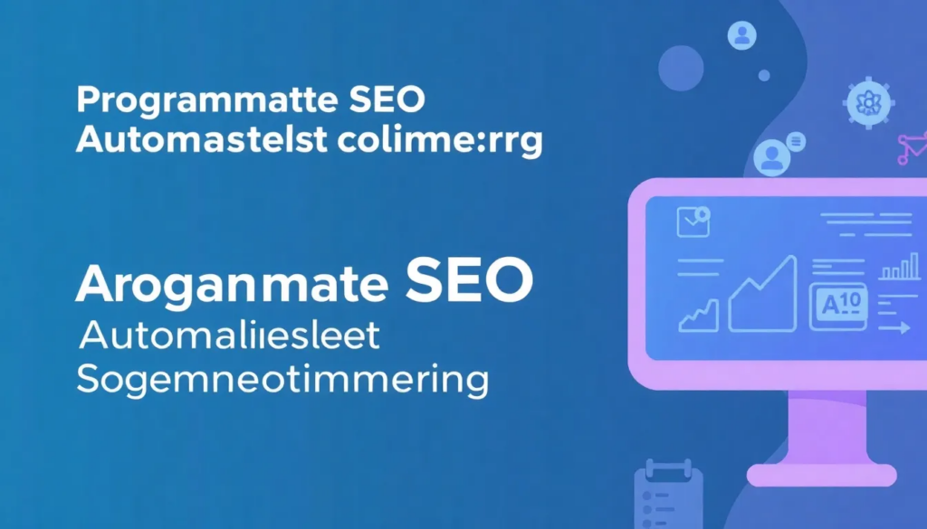 Programmatic SEO Din Nøgle til Automatiseret Søgemaskineoptimering - Illustration